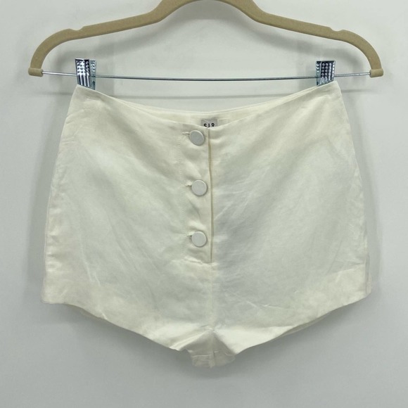 Sir. The Label Laney Linen High-waist Button Front Mini Shorts Size XS - Picture 6 of 16